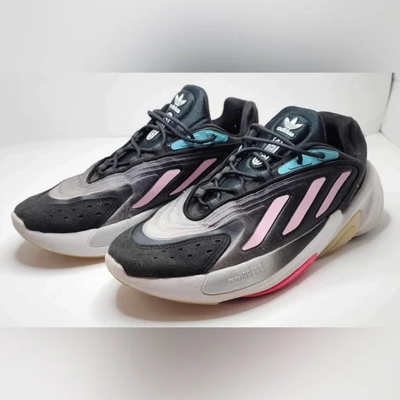 Adidas Ozelia Core Black/Cloud White/Clear Pink Womens Size 7.5